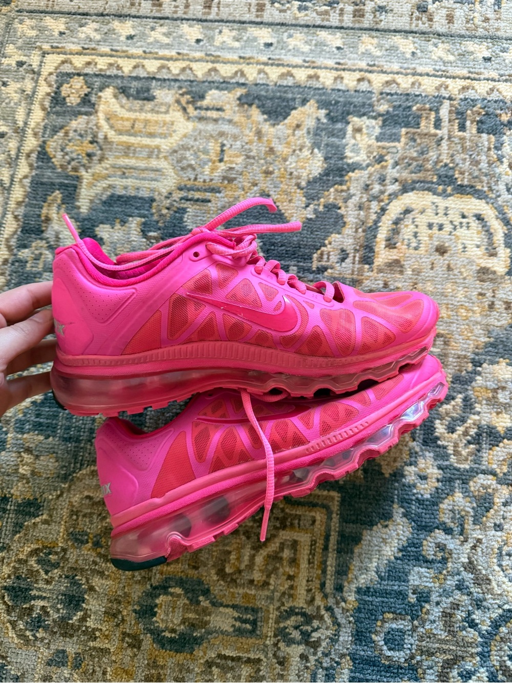 Nike Women's Bright Pink Air Max Athletic Sneakers